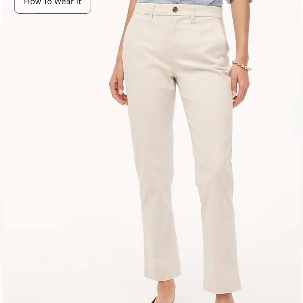 J crew stone High-rise girlfriend chino pant